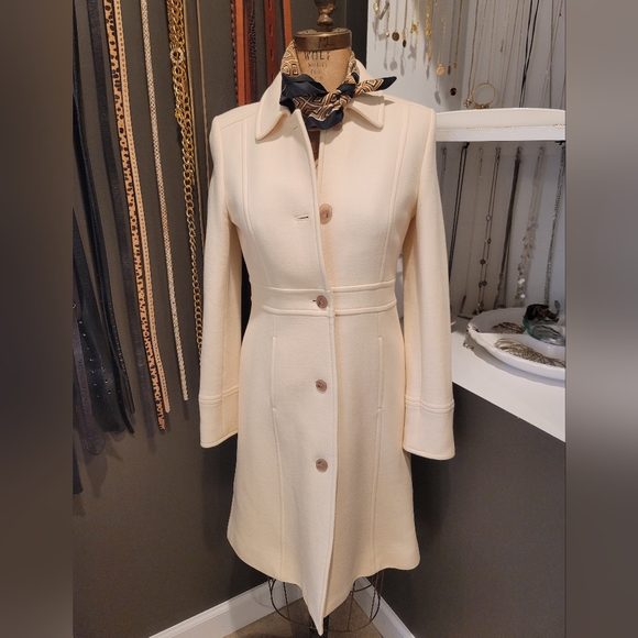J. Crew Jackets & Blazers - J. CREW Lady Coat Ivory Size 8 Tall